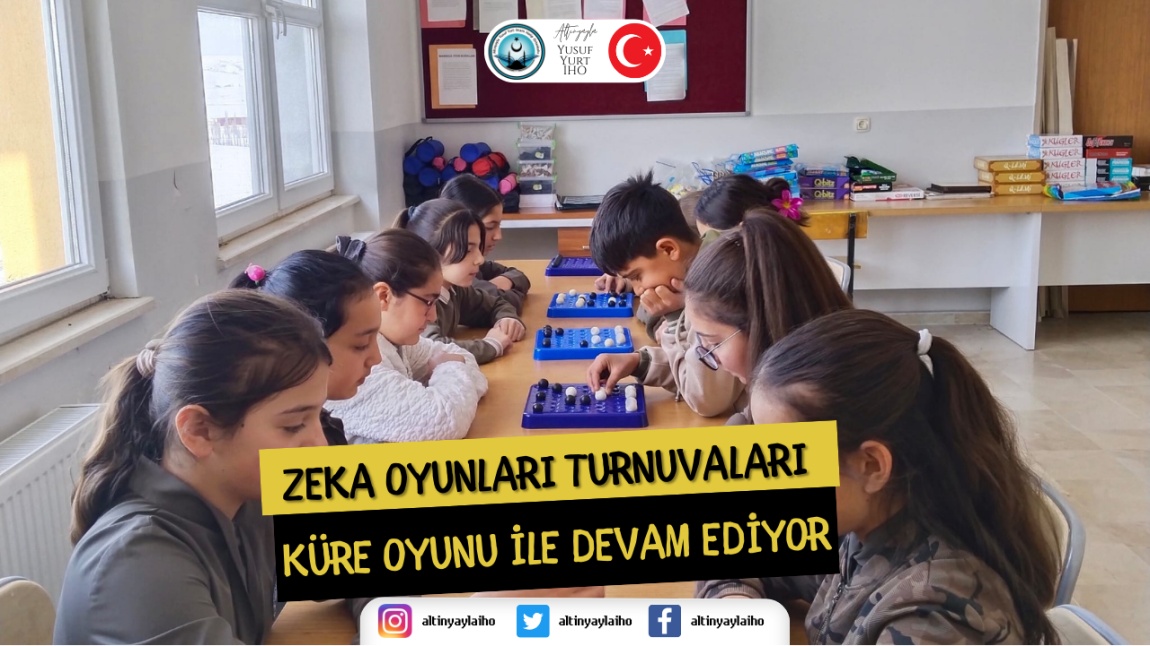 ZEKA OYUNLARI TURNUVALARI KÜRE OYUNU İLE DEVAM EDİYOR.